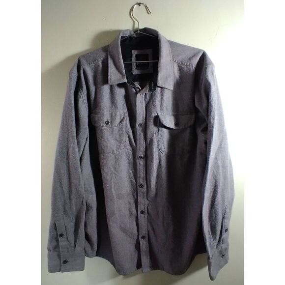 PrAna XL Men's Button Down Collared Shirt Gray - Picture 1 of 7